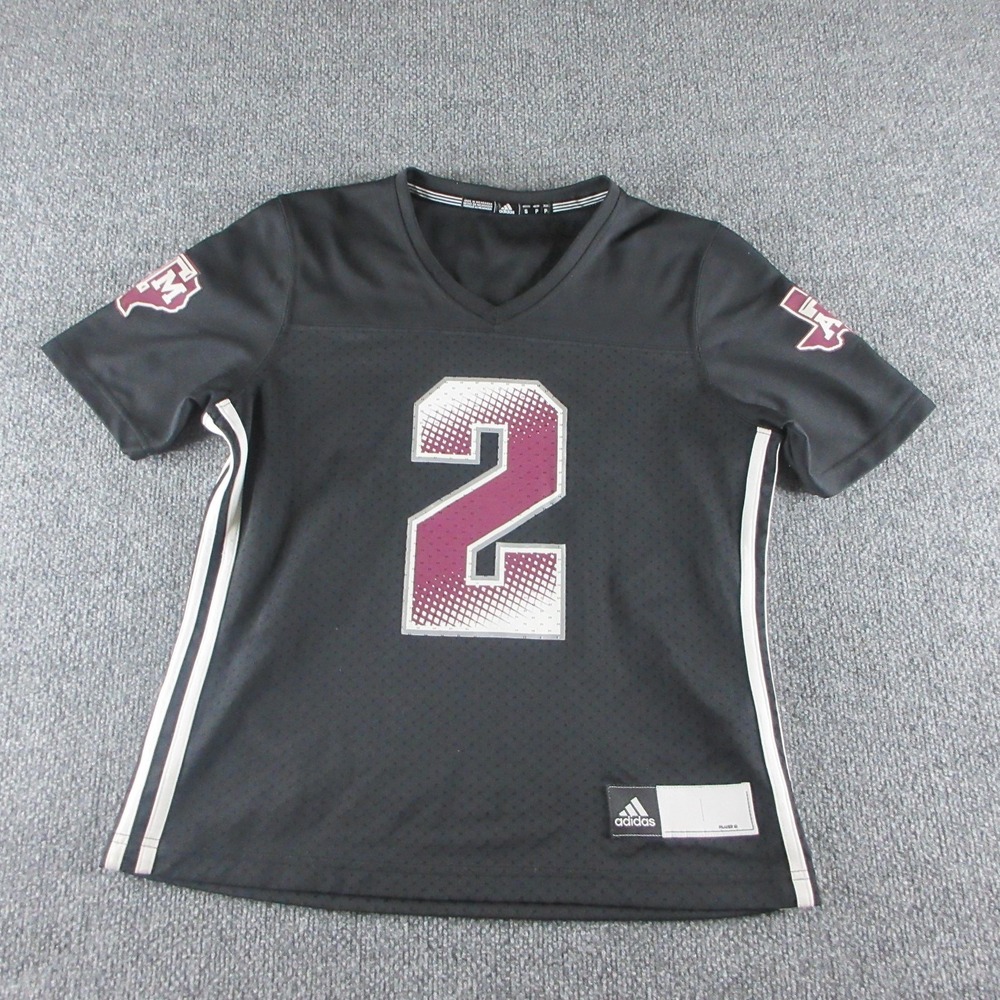 Texas A&M Aggies Jersey Womens Small Black Mesh NCAA Football Adidas Number‎ 2